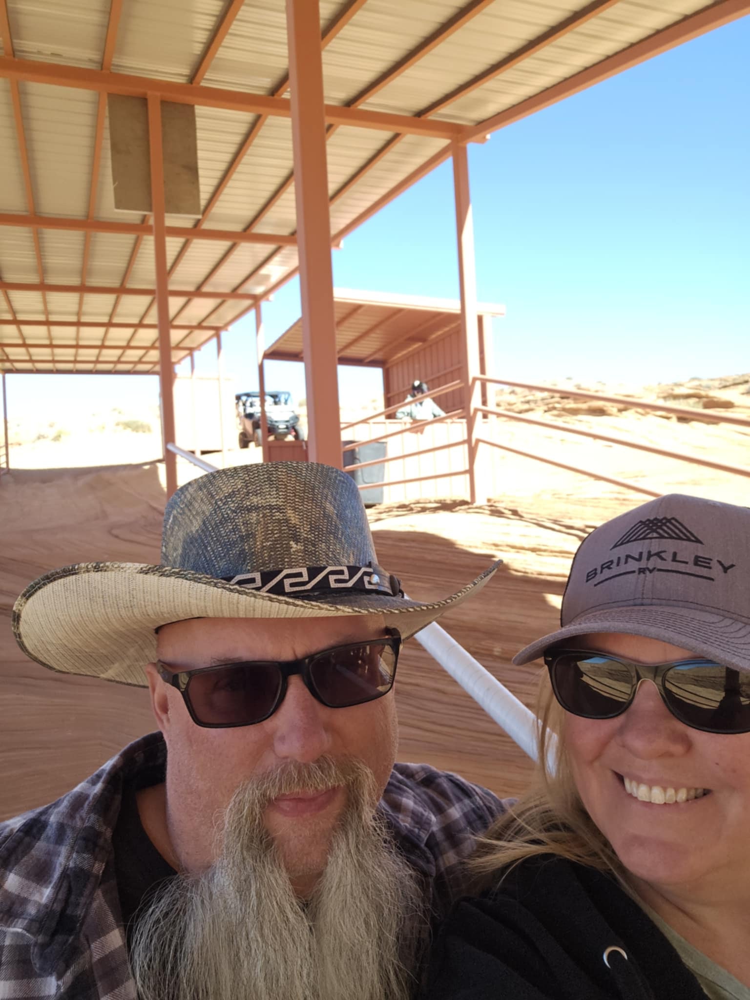 Joe and Tina at Lower Antelope Canyon entrance, Page, Arizona