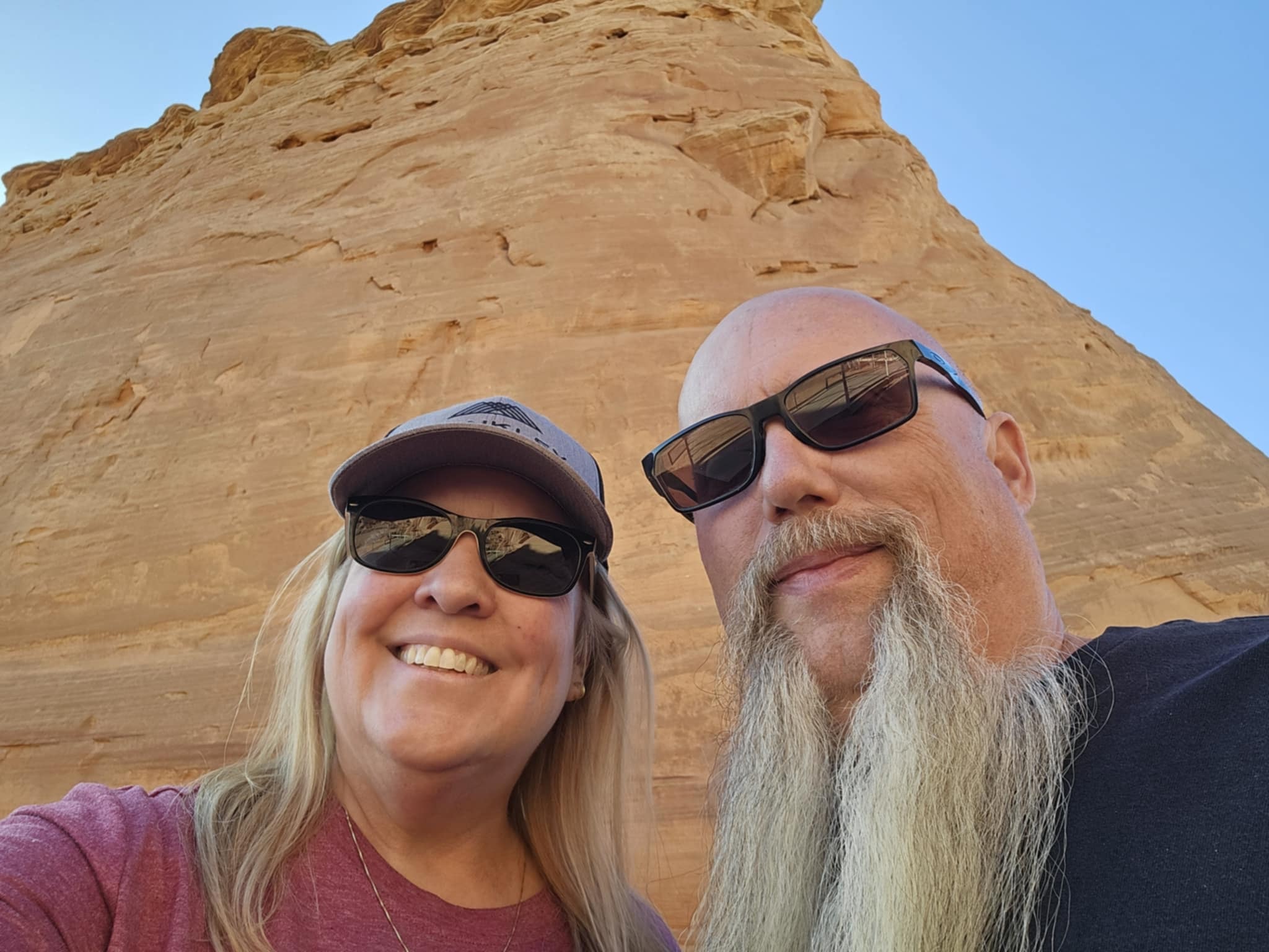 Joe and Tina at Page, Arizona sandstone butte