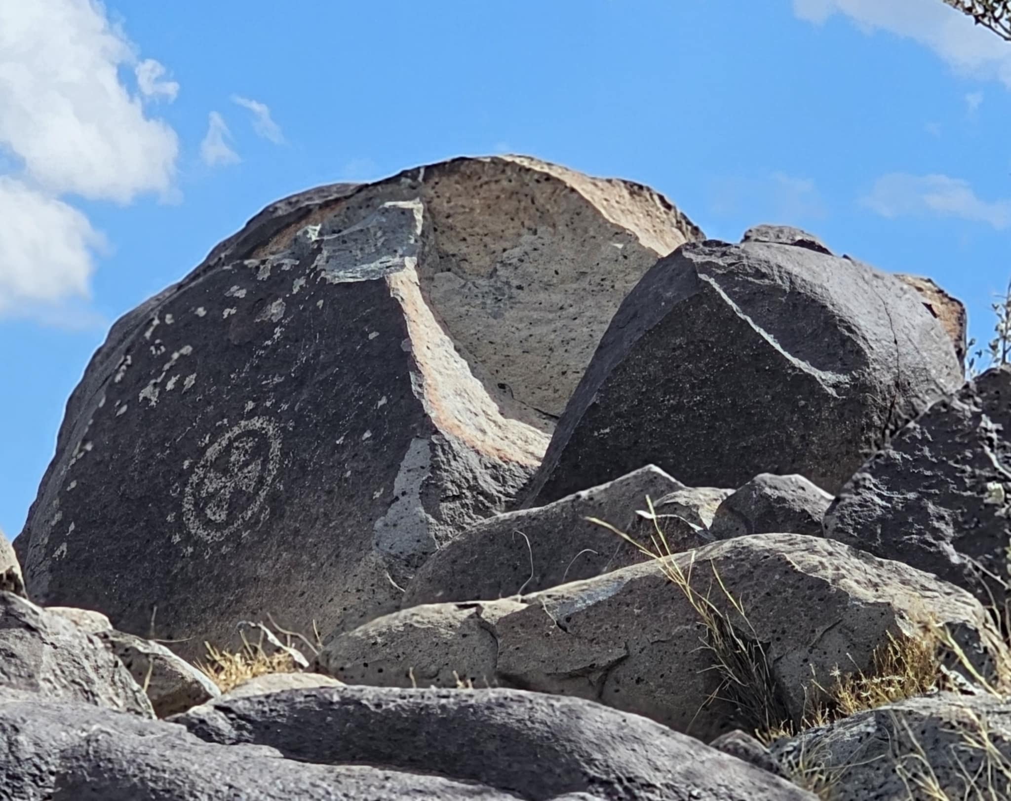 Spiral petroglyph at Three Rivers Petroglyph Site